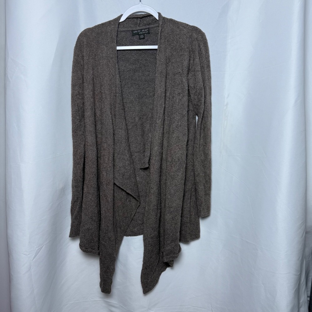Barefoot Dreams Bamboo Chic Lite Waterfall Cardigan Cocoa Brown‎ 436 Womens L/XL